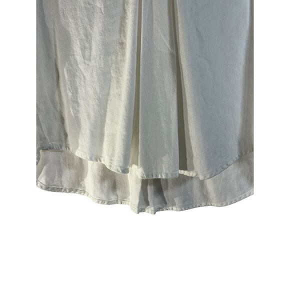 Vintage LIZ CLAIBORNE 100% Linen Set Small Petite White Collared Euro Summer EUC - Picture 5 of 11